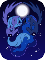 Size: 3399x4500 | Tagged: safe, artist:kalleflaxx, character:princess luna, cute, duality, moon, s1 luna, sleeping, spread wings, the fun has been doubled, vector, wings