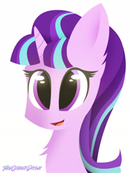 Size: 2448x3264 | Tagged: safe, artist:theotherdash, character:starlight glimmer, species:pony, species:unicorn, chest fluff, cute, female, glimmerbetes, mare, open mouth, portrait, smiling, solo