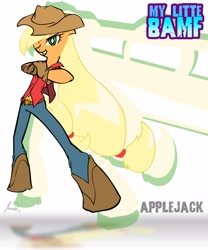 Size: 2880x3468 | Tagged: safe, artist:ryuukiba, character:applejack, species:anthro, female, high res, solo