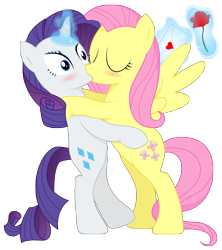 Size: 6498x7324 | Tagged: safe, artist:replaymasteroftime, character:fluttershy, character:rarity, fanfic:green, ship:rarishy, absurd resolution, bipedal, blushing, fanfic art, fanfic cover, female, kissing, lesbian, shipping, surprise kiss, surprised, wingboner