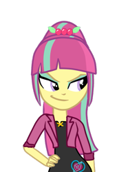 Size: 487x613 | Tagged: safe, artist:hannaspeert123, character:sour sweet, equestria girls:friendship games, g4, my little pony: equestria girls, my little pony:equestria girls, alternate universe, crystal prep shadowbolts, female, hand on hip, new style, simple background, solo, transparent background, vector
