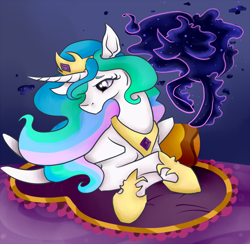 Size: 976x953 | Tagged: safe, artist:chromaflow, character:princess celestia, character:tantabus