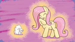 Size: 1920x1080 | Tagged: safe, artist:finalflutter, character:angel bunny, character:fluttershy, fluffy