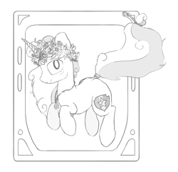 Size: 2465x2385 | Tagged: safe, artist:woonasart, character:apple bloom, character:scootaloo, character:sweetie belle, black and white, cutie mark, cutie mark crusaders, female, flower, grayscale, hippie, monochrome, peace symbol, solo, the cmc's cutie marks