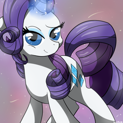 Size: 980x980 | Tagged: safe, artist:mississippikite, character:rarity, female, magic, solo