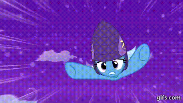 Size: 640x360 | Tagged: safe, artist:tengami, edit, edited screencap, screencap, character:trixie, species:pony, species:unicorn, episode:no second prances, g4, my little pony: friendship is magic, abuse, animated, bad end, baseball bat, death, female, gifs.com, helmet, mare, megaman, moonshot manticore mouth dive, trixiebuse, winnie the pooh, winnie the pooh home run derby, youtube link