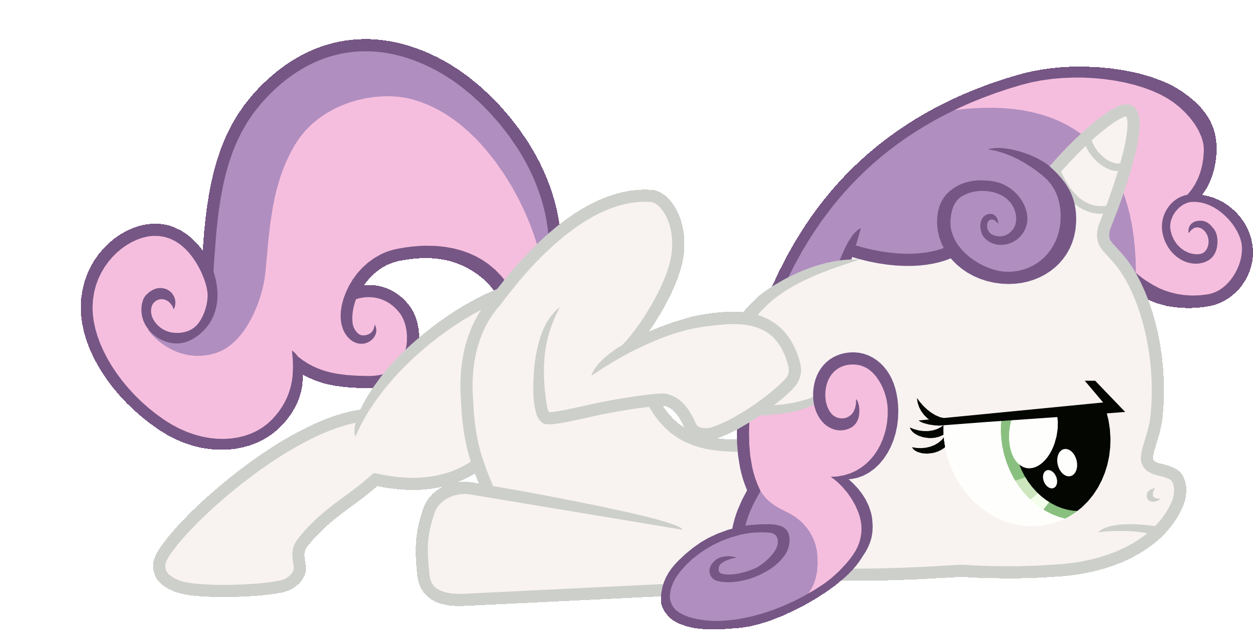 Size: 2445x1250 | Tagged: safe, artist:crunchnugget, character:sweetie belle, animated, female, scootie belle, simple background, solo, transparent background