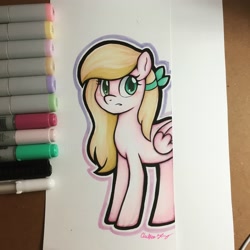 Size: 3024x3024 | Tagged: safe, artist:chelseaz123, oc, oc only, species:pegasus, species:pony, copic, female, looking at you, mare, marker, marker drawing, markers, solo, traditional art