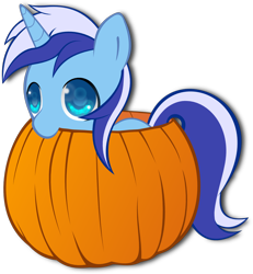 Size: 1000x1080 | Tagged: safe, artist:finalflutter, character:minuette, cute, female, food, minubetes, pumpkin, solo