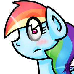 Size: 1311x1310 | Tagged: safe, artist:hurricanestarpegasus, character:rainbow dash, female, looking at you, signature, solo