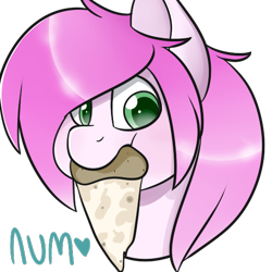 Size: 512x512 | Tagged: safe, artist:neonblaze909, oc, oc only, oc:neow, food, nom, pizza, solo