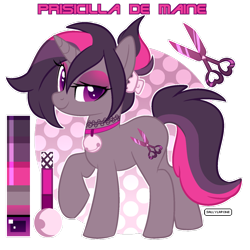Size: 1024x1024 | Tagged: safe, artist:sallylapone, oc, oc only, oc:priscilla de maine, reference sheet, solo