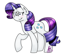 Size: 2500x2200 | Tagged: safe, artist:hurricanestarpegasus, character:rarity, female, looking at you, signature, solo