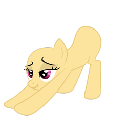 Size: 900x835 | Tagged: safe, artist:luckysmores, species:earth pony, species:pony, exploitable meme, iwtcird, meme, scrunchy face, solo, stretching, template