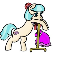 Size: 581x568 | Tagged: safe, artist:maggiez, artist:marcus todjel, character:coco pommel, species:pony, bipedal, bipedal leaning, clothing, cocobetes, cute, dress, female, simple background, solo, white background