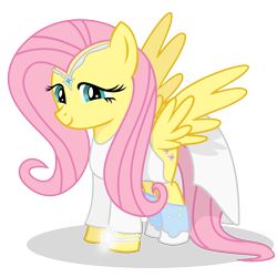 Size: 5100x5100 | Tagged: safe, artist:shadowdark3, character:fluttershy, absurd resolution, cosplay, female, galadriel, lord of the rings, simple background, solo, tiara