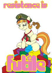 Size: 765x1080 | Tagged: safe, artist:unoservix, character:tag-a-long, character:thin mint, female, filly guides, girl scout cookies, solo, tag-a-long