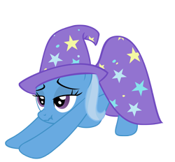 Size: 2000x1855 | Tagged: safe, artist:luckysmores, character:trixie, species:pony, bedroom eyes, exploitable meme, female, iwtcird, scrunchy face, simple background, solo, stretching, transparent background