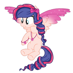Size: 2060x2060 | Tagged: safe, artist:chelseaz123, oc, oc only, oc:swirly pop, species:pegasus, species:pony, bracelet, colored wings, flying, gradient wings, jewelry, simple background, solo, transparent background, vector