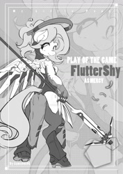 Size: 1024x1448 | Tagged: safe, artist:kuma8696, character:fluttershy, species:anthro, crossover, mercy, mercyshy, overwatch, play of the game