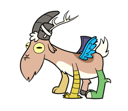 Size: 900x781 | Tagged: safe, artist:seabastian, character:discord, species:goat, crossover, goatified, gompers, gravity falls, species swap