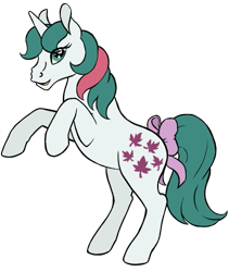 Size: 609x720 | Tagged: safe, artist:quoting_mungo, character:gusty, species:pony, species:unicorn, g1, rearing