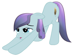 Size: 900x683 | Tagged: safe, artist:luckysmores, character:sapphire joy, species:crystal pony, species:pony, episode:the crystal empire, g4, my little pony: friendship is magic, spoiler:s03, exploitable meme, female, iwtcird, simple background, solo, stretching, transparent background