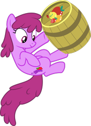 Size: 3697x5125 | Tagged: safe, artist:kevinerino, character:berry punch, character:berryshine, absurd resolution, barrel, female, simple background, solo, transparent background, vector