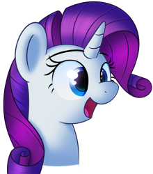 Size: 1100x1250 | Tagged: safe, artist:sykobelle, character:rarity, female, open mouth, simple background, solo, transparent background