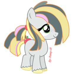 Size: 1024x1024 | Tagged: safe, artist:posey-11, oc, oc only, parent:big macintosh, parent:marble pie, parents:marblemac, species:earth pony, species:pony, female, filly, offspring, simple background, solo, transparent background, vector