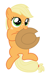 Size: 3197x5195 | Tagged: safe, artist:tgolyi, character:applejack, absurd resolution, clothing, cute, filly, hat, hnnng