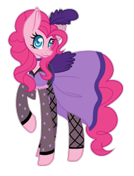 Size: 1212x1592 | Tagged: safe, artist:chaostrical, base used, character:pinkie pie, female, saloon dress, saloon pinkie, simple background, solo, transparent background