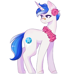 Size: 1700x1700 | Tagged: safe, artist:mentalphase, oc, oc only, species:pony, species:unicorn, flower, flower in hair, male, simple background, solo, stallion, transparent background