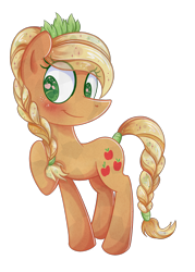 Size: 2000x2800 | Tagged: safe, artist:patchnpaw, character:applejack, species:crystal pony, species:pony, apple eyes, crystallized, female, simple background, solo, transparent background, wingding eyes