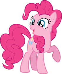 Size: 800x947 | Tagged: safe, artist:flizzick, character:pinkie pie, species:earth pony, species:pony, .svg available, female, raised hoof, simple background, solo, transparent background, vector