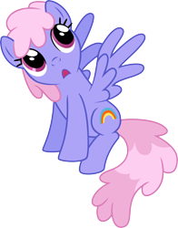 Size: 5000x6365 | Tagged: safe, artist:silvervectors, character:rainbowshine, species:pegasus, species:pony, absurd resolution, background pony, female, looking up, mare, simple background, sitting, solo, transparent background, vector