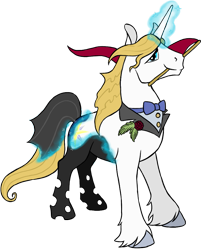 Size: 747x931 | Tagged: safe, artist:quoting_mungo, character:prince blueblood, species:changeling, species:pony, species:unicorn, disguise, disguised changeling, flag, magic, male, simple background, solo, stallion, transparent background