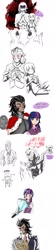 Size: 416x1915 | Tagged: safe, artist:patty-plmh, character:king sombra, character:twilight sparkle, species:human, ship:twibra, blushing, clothing, comic, female, flower, humanized, male, reading, shipping, straight, suit