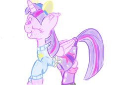 Size: 6000x4100 | Tagged: safe, artist:velvet frame, character:twilight sparkle, character:twilight sparkle (alicorn), species:alicorn, species:pony, absurd resolution, boots, clothing, cute, female, leg warmers, looking at you, moe, one eye closed, pleated skirt, shoes, simple background, skirt, skirt lift, smiling, solo, sweater, twiabetes, white background, wink, wondercolts uniform