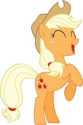 Size: 2652x3999 | Tagged: safe, artist:stardustxiii, character:applejack, species:pony, female, rearing, simple background, solo, transparent background, vector, vector trace