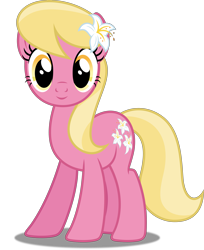Size: 4077x5000 | Tagged: safe, artist:dashiesparkle edit, artist:silvervectors, edit, character:lily, character:lily valley, species:earth pony, species:pony, ponyscape, episode:slice of life, g4, my little pony: friendship is magic, .svg available, absurd resolution, background pony, female, flower, flower in hair, inkscape, lily (flower), mare, simple background, smiling, solo, transparent background, vector
