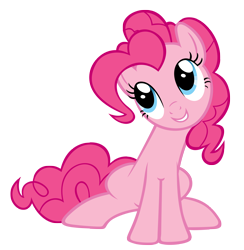 Size: 3000x3077 | Tagged: safe, artist:are-you-jealous, character:pinkie pie, species:earth pony, species:pony, episode:feeling pinkie keen, g4, my little pony: friendship is magic, female, high res, mare, simple background, sitting, smiling, solo, transparent background, vector