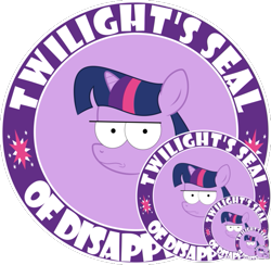 Size: 615x600 | Tagged: safe, artist:flizzick, edit, character:twilight sparkle, disapproval, frown, looking at you, reaction image, recursion, simple background, transparent background, unamused, wide eyes