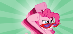 Size: 5000x2333 | Tagged: safe, artist:are-you-jealous, character:pinkie pie, species:pony, episode:dragonshy, g4, my little pony: friendship is magic, female, high res, solo, sunglasses