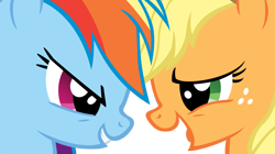 Size: 5000x2790 | Tagged: safe, artist:are-you-jealous, character:applejack, character:rainbow dash, species:pony, episode:fall weather friends, g4, my little pony: friendship is magic, high res, simple background, transparent background, vector