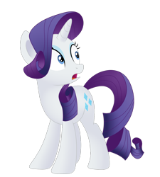 Size: 1266x1406 | Tagged: safe, artist:mirrorcrescent, character:rarity, species:pony, species:unicorn, female, mare, open mouth, simple background, solo, transparent background, wide eyes