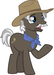 Size: 3668x5090 | Tagged: safe, artist:kevinerino, character:burnt oak, species:earth pony, species:pony, episode:the perfect pear, g4, my little pony: friendship is magic, clothing, hat, high res, male, simple background, solo, stallion, transparent background, vector