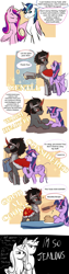 Size: 900x3591 | Tagged: safe, artist:patty-plmh, character:king sombra, character:princess cadance, character:shining armor, character:twilight sparkle, ship:twibra, angry, comic, female, food, male, pancakes, sad, shipping, straight, upset