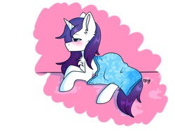 Size: 3200x2400 | Tagged: safe, artist:spindlespice, character:rarity, species:pony, species:unicorn, blushing, female, mare, solo, towel, wet, wet mane, wet mane rarity