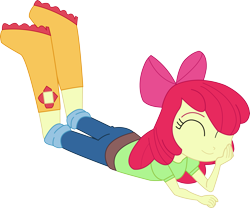 Size: 4077x3388 | Tagged: safe, artist:ytpinkiepie2, character:apple bloom, equestria girls:rainbow rocks, g4, my little pony: equestria girls, my little pony:equestria girls, 2015, absurd resolution, adorabloom, ass, boots, clothing, cute, eyes closed, female, shoes, short pants, simple background, solo, transparent background, vector